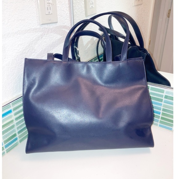 TELFAR MEDIUM Shopping Bag - NAVY 15” x 19” Shopper Tote - Picture 5 of 15